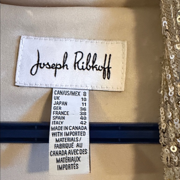 Joseph Ribkoff Gold Sequin Jacket - Picture 3 of 4